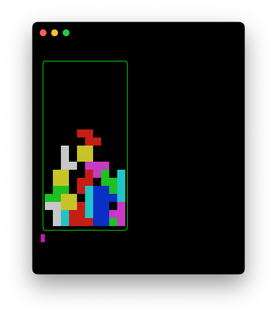 Terminal Tetris Example